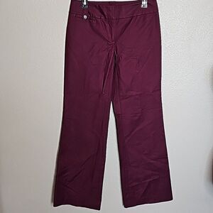 NWT Ann Taylor 4 Dark Red flat Front‎ dress pants